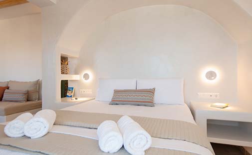 Το υπνοδωμάτιο στη deluxe suite