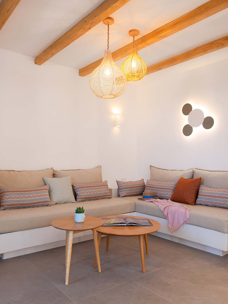 Intérieur des chambres de l'hôtel Efrosini à Sifnos